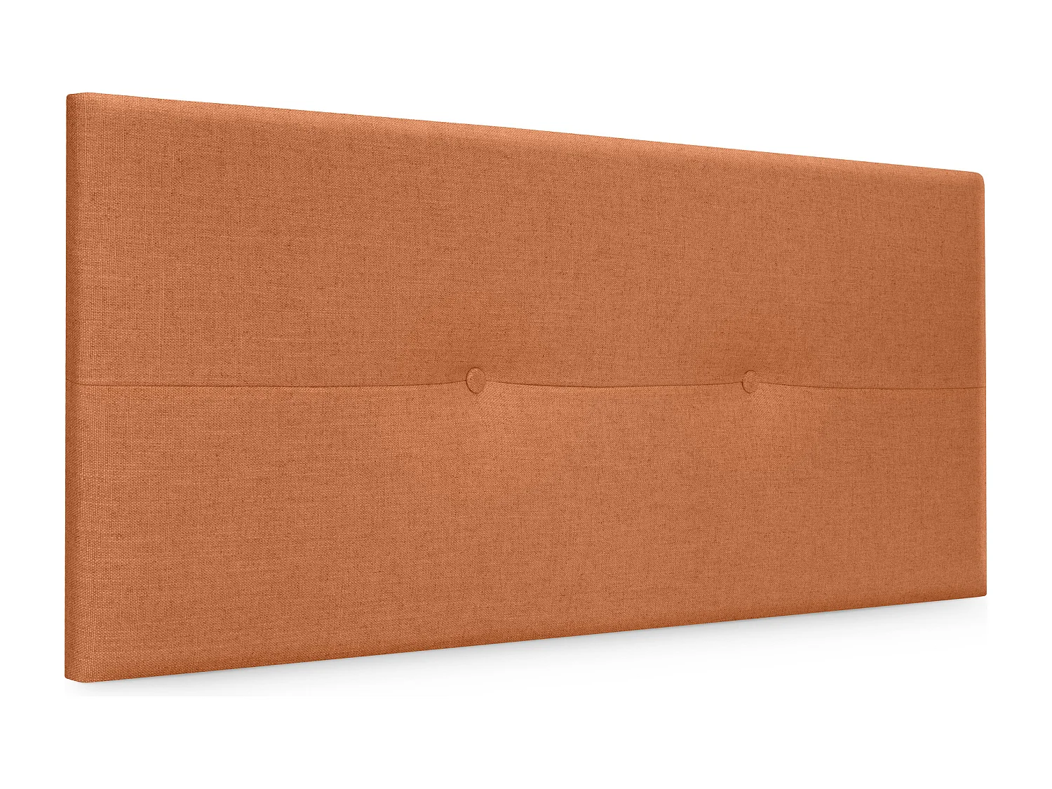 DHOME Kopfteil aus Naturleinen mit Knöpfen 95x50cm Betten 90 - Orange