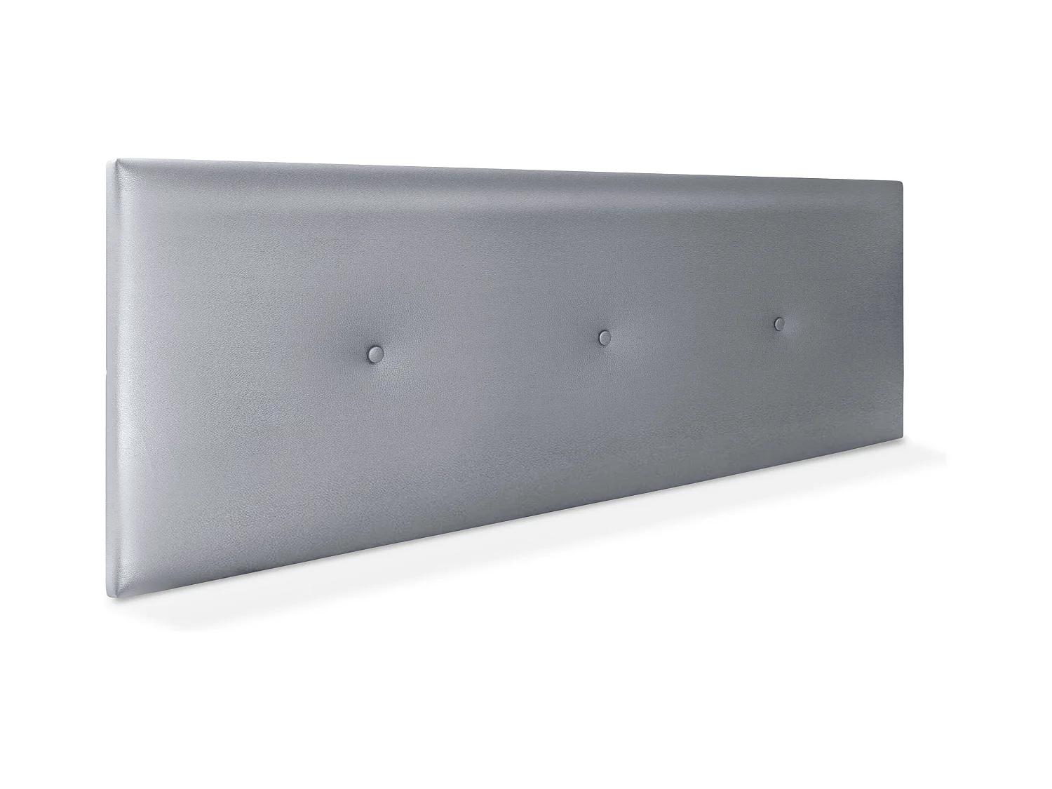 DHOME Tête de lit simili cuir lisse avec Boutons 150x50cm Lits 150 - Argent