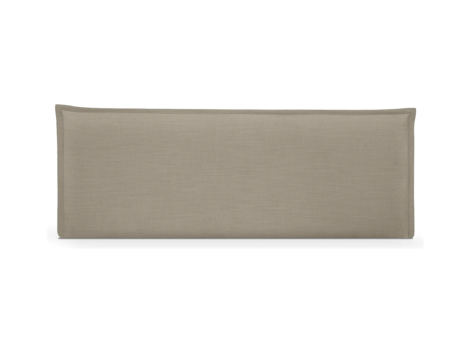 DHOME Tête de lit en lin naturel lisse avec garniture 135x50cm Lits 120/135 - Terre