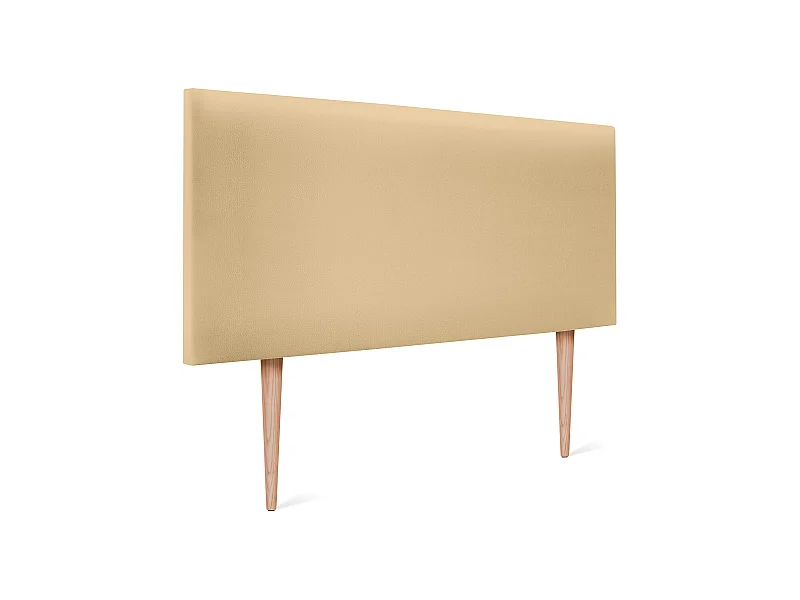 DHOME Kopfteil aus glattem Kunstleder 105x105cm Mit Beinen Betten 105 - Vanille