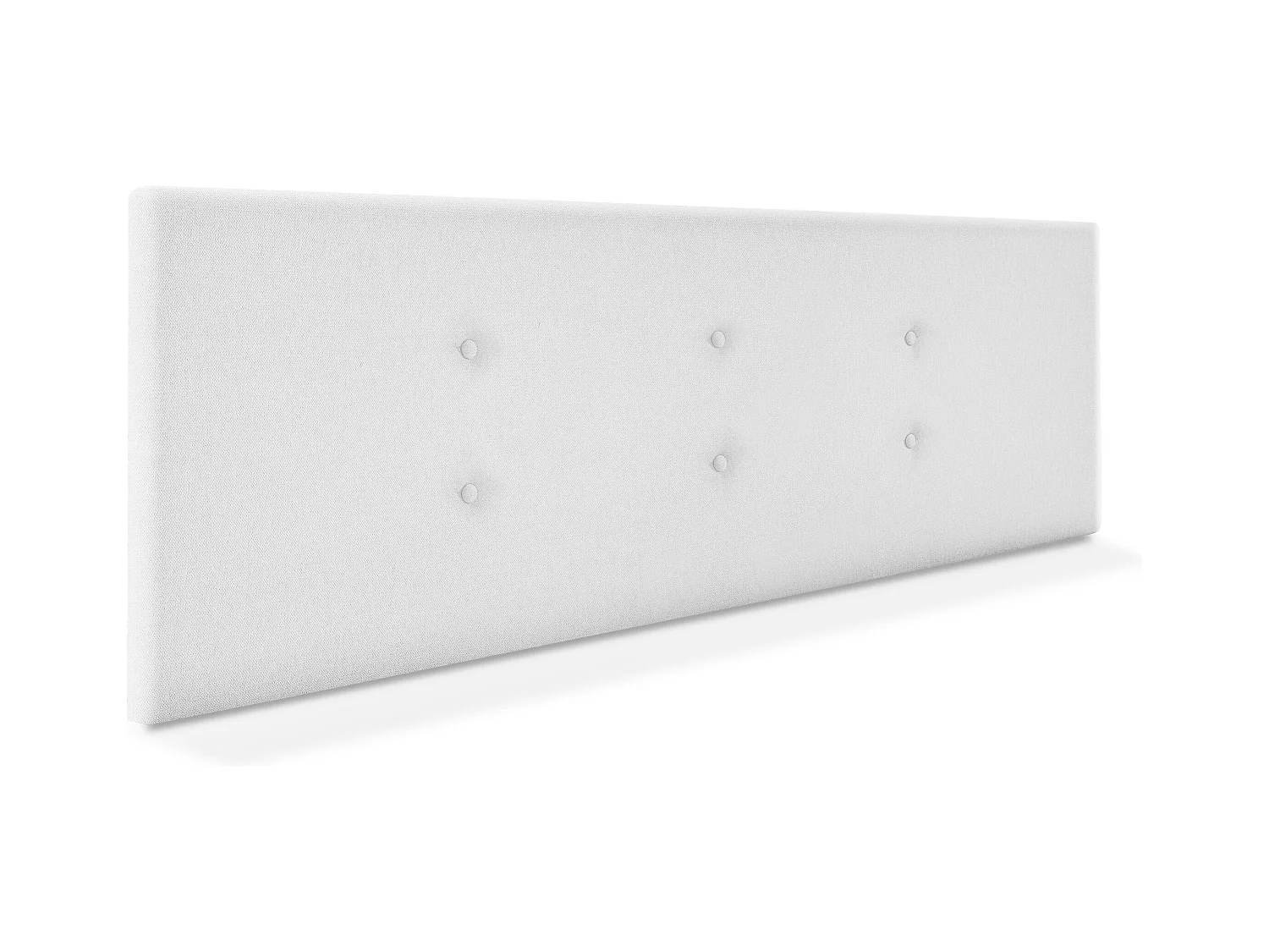 DHOME Tête de lit en tissu Aqualine avec 2 rangées de boutons 160x50cm Lits 150/160 - Blanc