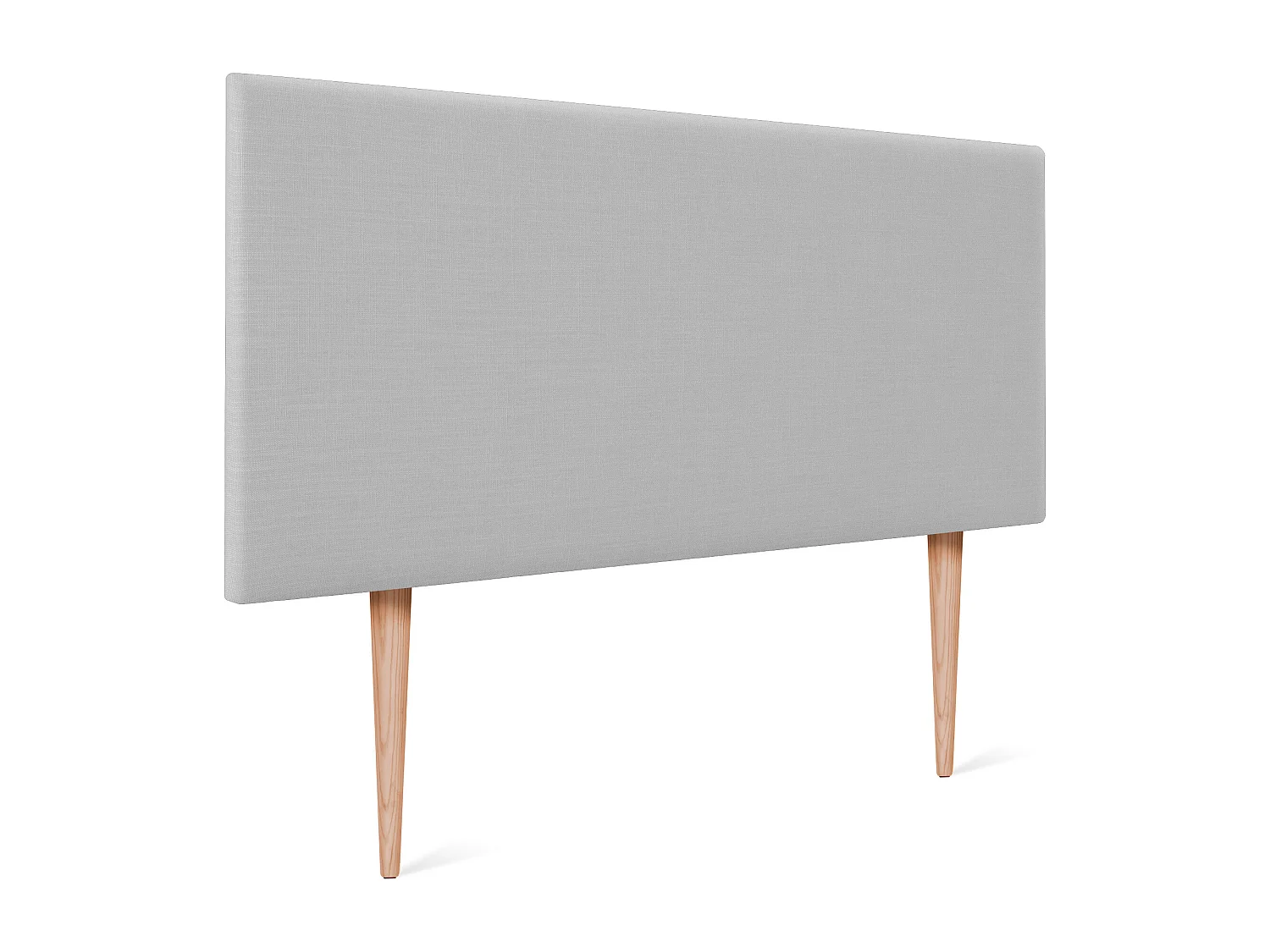 DHOME Glad natuurlijk linnen hoofdeinde 90x105cm met bedpoten 90 Lichtgrijs