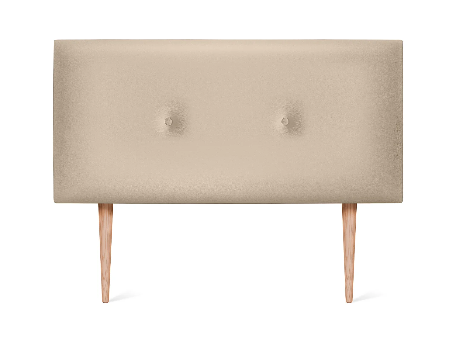 DHOME Tête de lit simili cuir lisse avec Boutons 95x105cm avec pieds Lits 90 - Beig