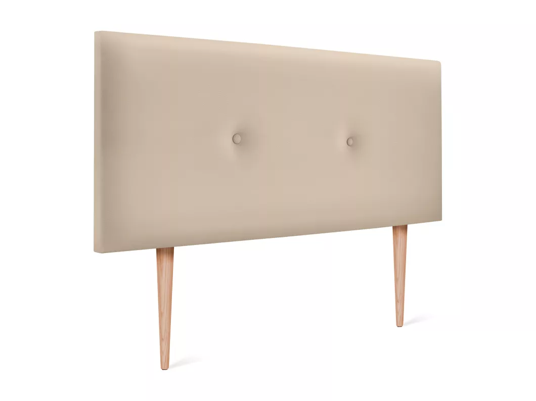 Kauf Unique DHOME Kopfteil aus glattem Kunstleder mit Knöpfen 95x105cm Mit Beinen Betten 90 - Beige