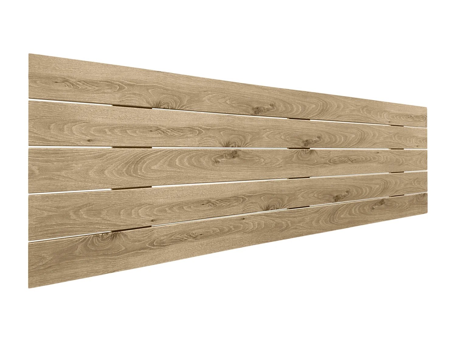 DHOME Gerecycled DM-houten Hoofdeinde Horizontale Pallet Stijl 135x46cm Bedden 120/135 - Cambrium Hout