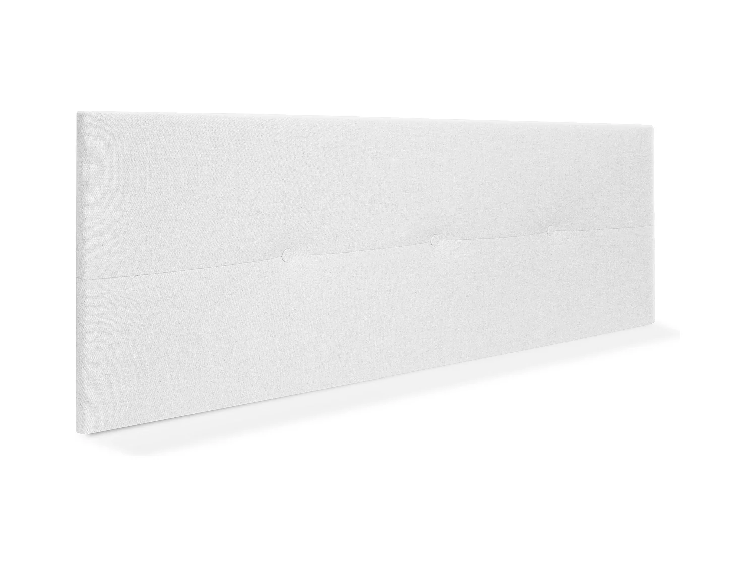 DHOME Tête de lit en lin naturel avec Boutons 150x50cm Lits 150 - Blanc