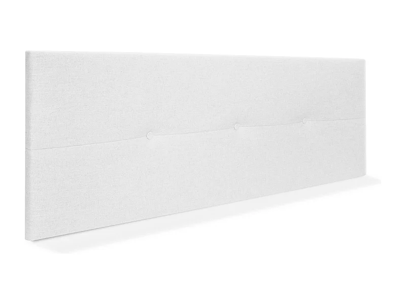 DHOME Tête de lit en lin naturel avec Boutons 150x50cm Lits 150 - Blanc