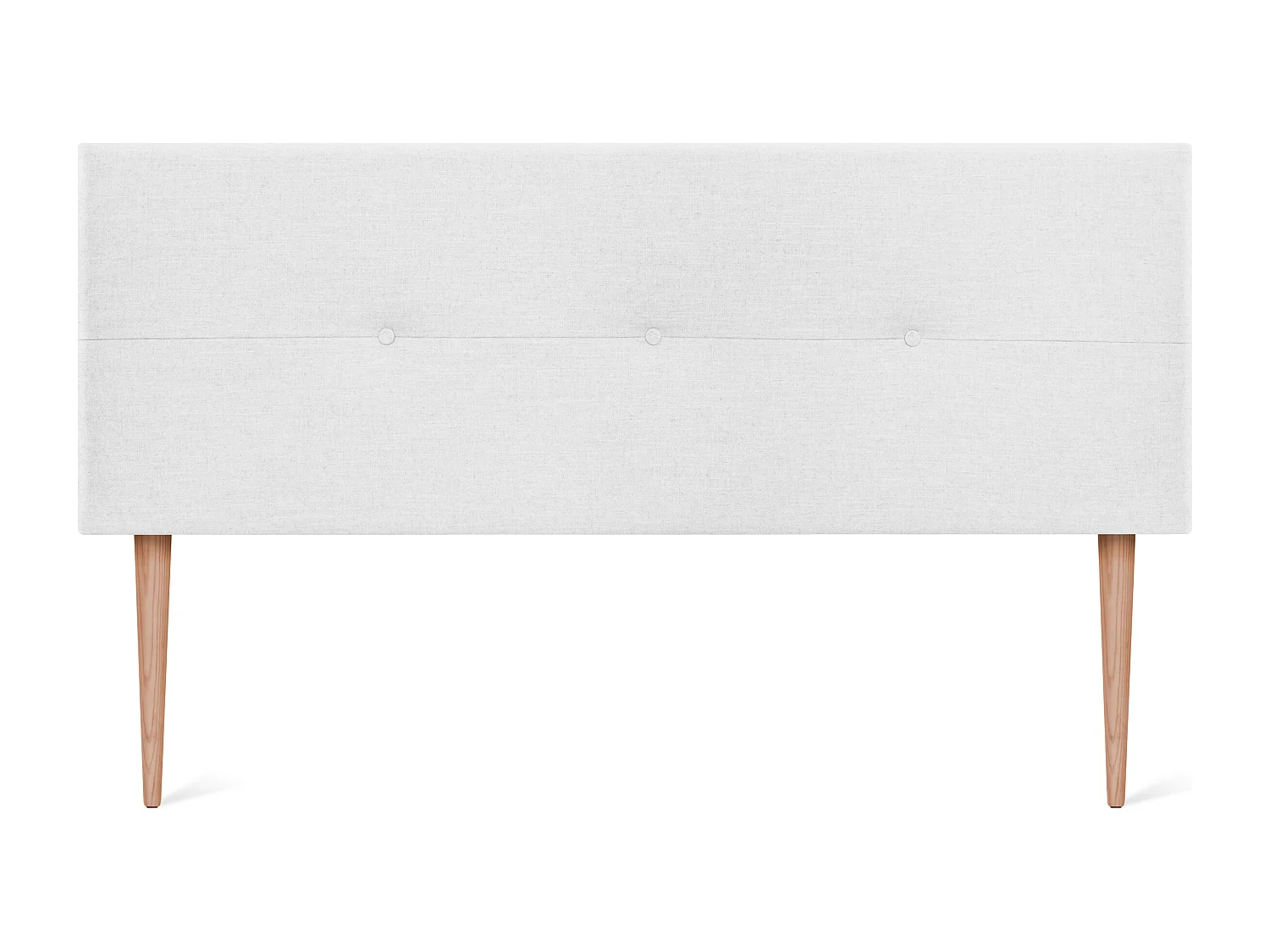 DHOME Tête de lit en lin naturel avec Boutons 145x105cm avec pieds Lits 135/140 - Blanc