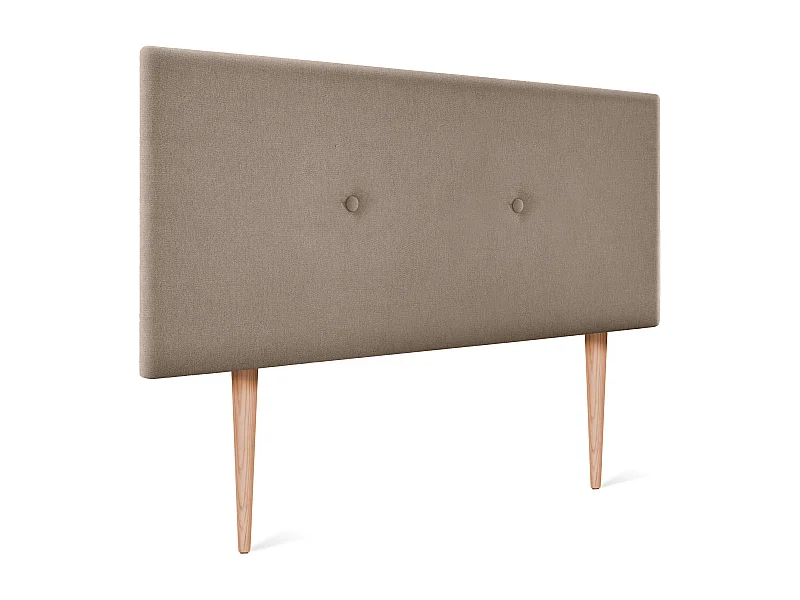 DHOME Aqualine Stoff Kopfteil glatt mit Knöpfen 110x105cm Mit Beinen Betten 105 - Erde