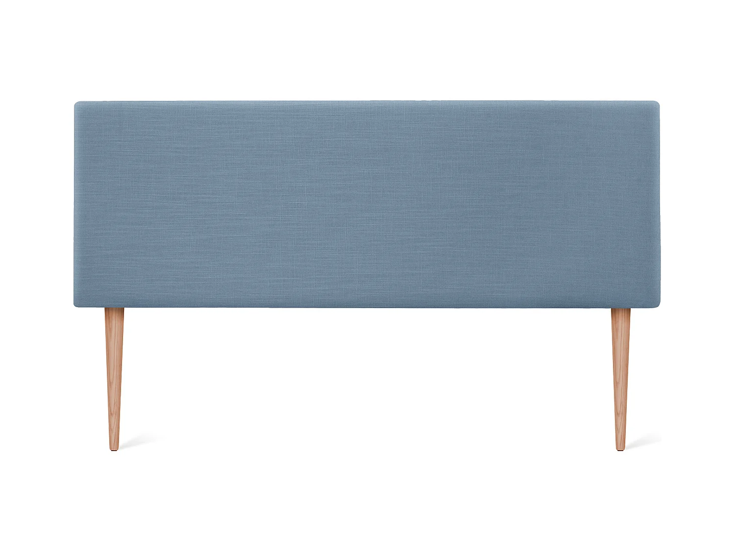 DHOME Tête de lit en lin naturel lisse 135x105cm avec pieds Lits 120/135 - Bleu