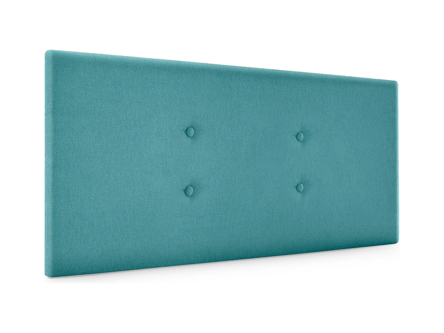 DHOME Tête de lit en tissu Aqualine avec 2 rangées de boutons 95x50cm Lits 90 - Turquoise