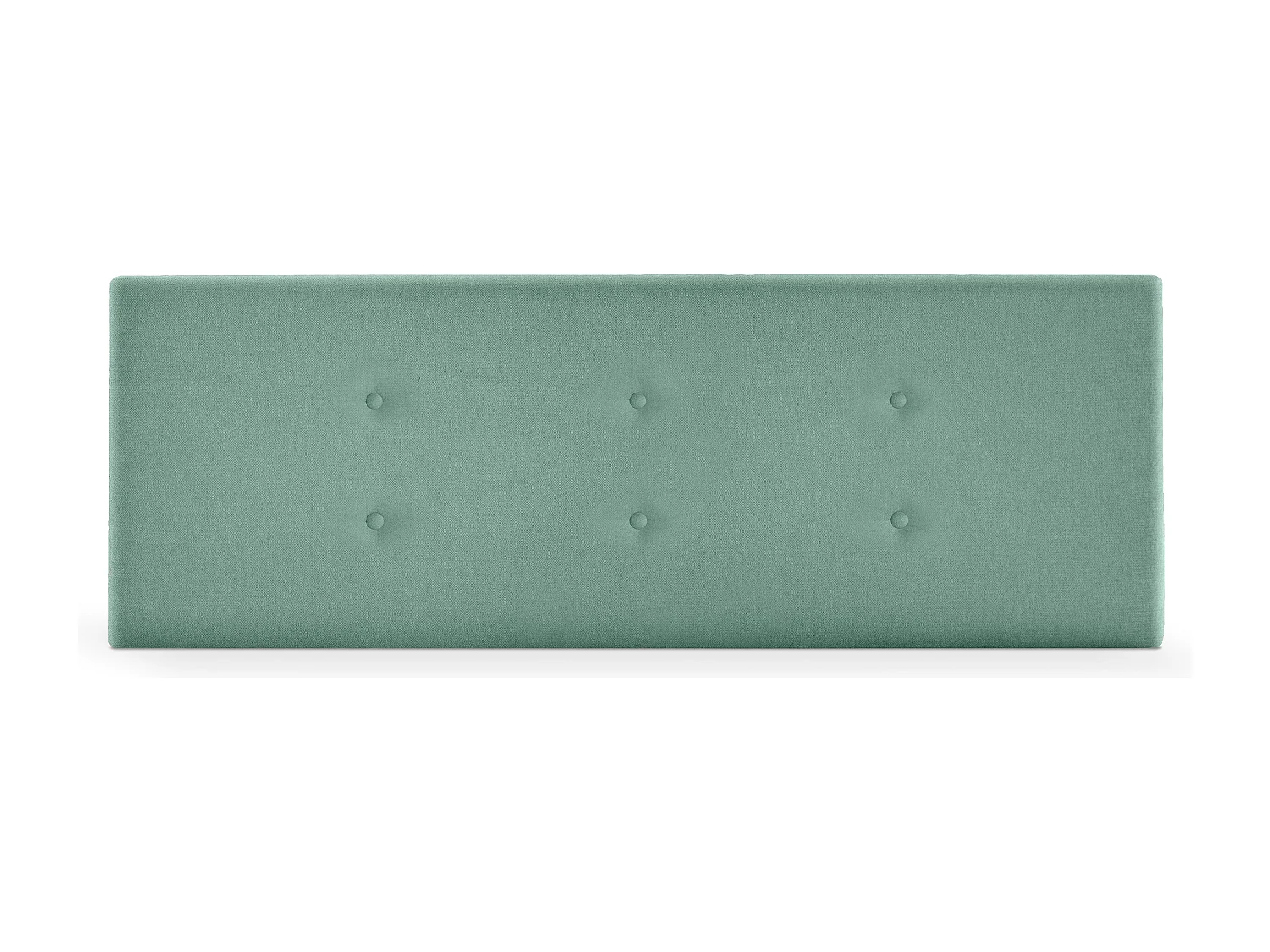 DHOME Tête de lit en tissu Aqualine avec 2 rangées de boutons 150x50cm Lits 150 - Vert d'eau