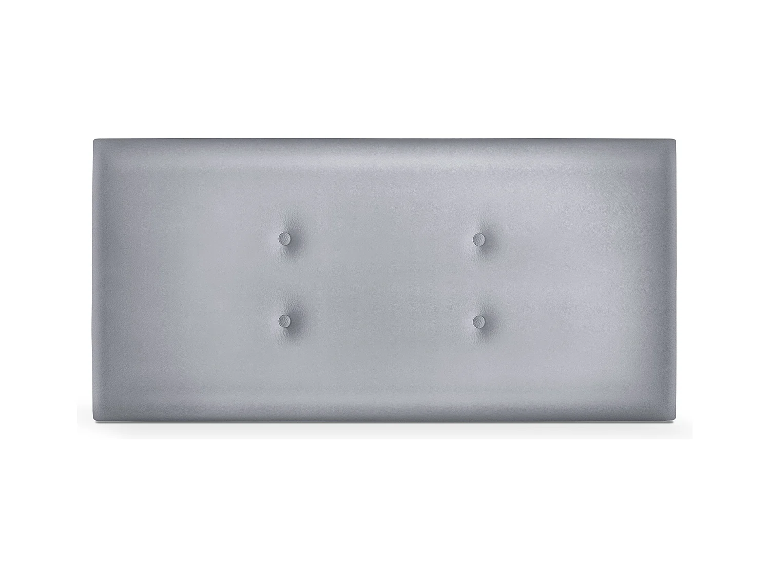 DHOME Tête de lit similicuir avec 2 rangées de boutons 90x50cm Lits 80/90 - Argent