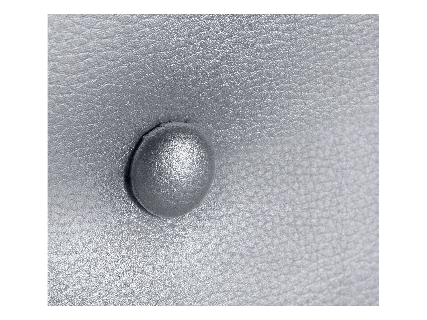 DHOME Tête de lit similicuir avec 2 rangées de boutons 90x50cm Lits 80/90 - Argent