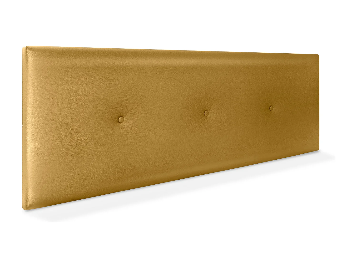 DHOME Testiera in de Similpelle Liscia con bottoni 150x50cm Letti 150 - d'oro