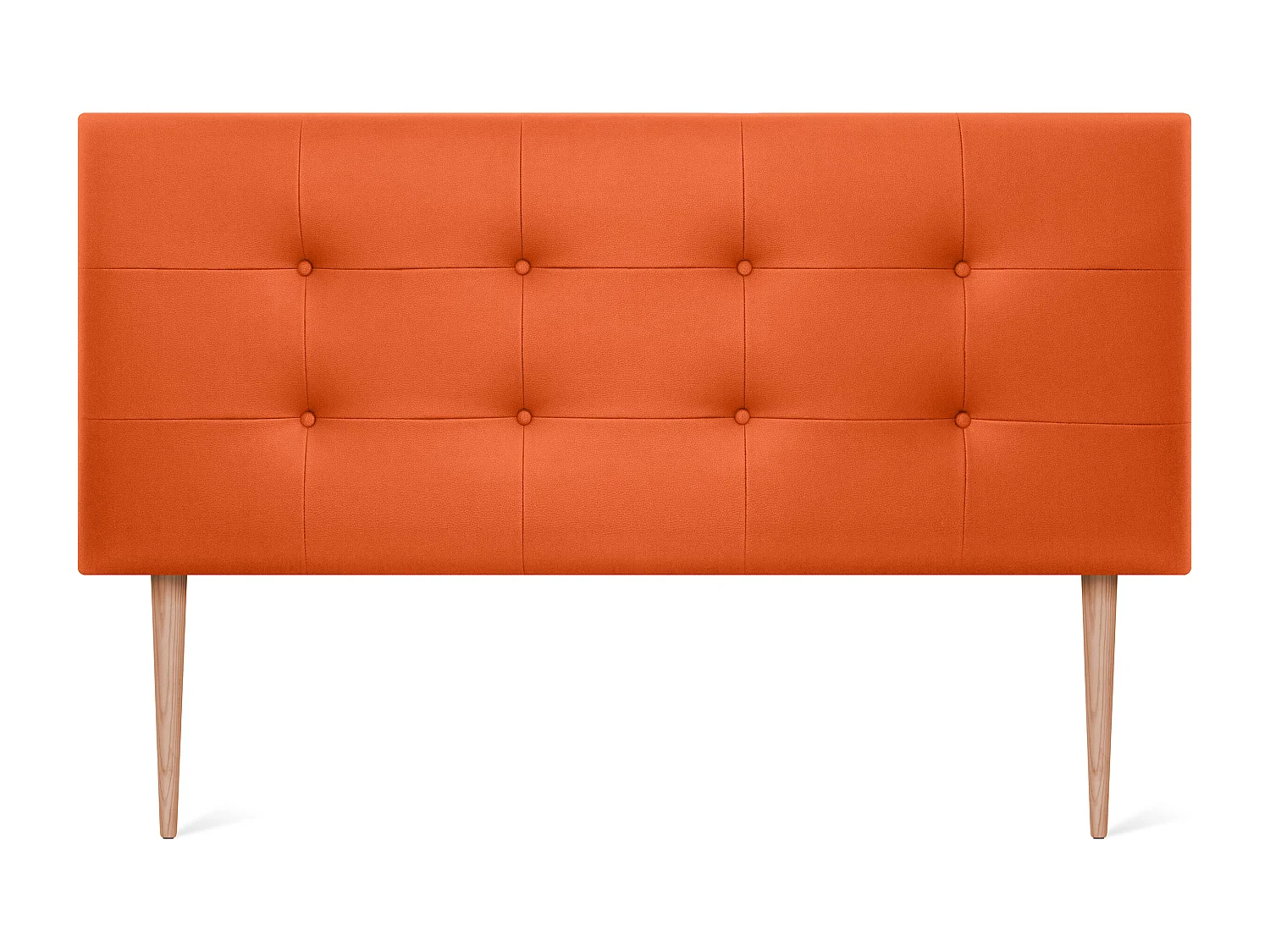 DHOME Tête de lit en Similicuir Capitonné 150x115cm avec Pieds Lits 150 - Orange