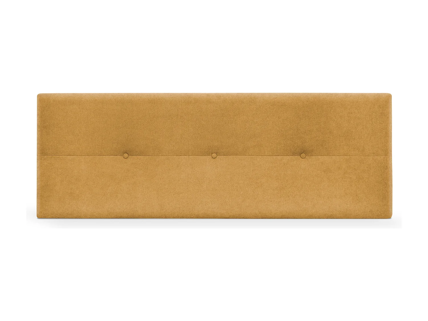 DHOME Testiera in de Tessuto Aqualine con bottoni 135x50cm Letti 120/135 - Mostarda