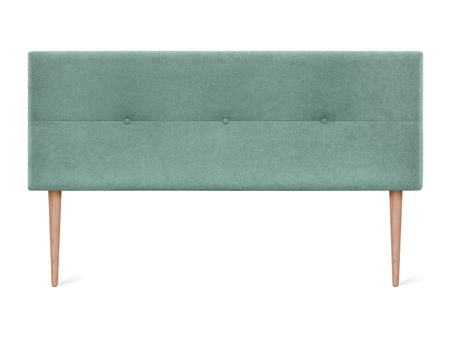 DHOME Tête de lit en tissu Aqualine avec Boutons 160x105cm avec pieds Lits 150/160 - Vert d'eau