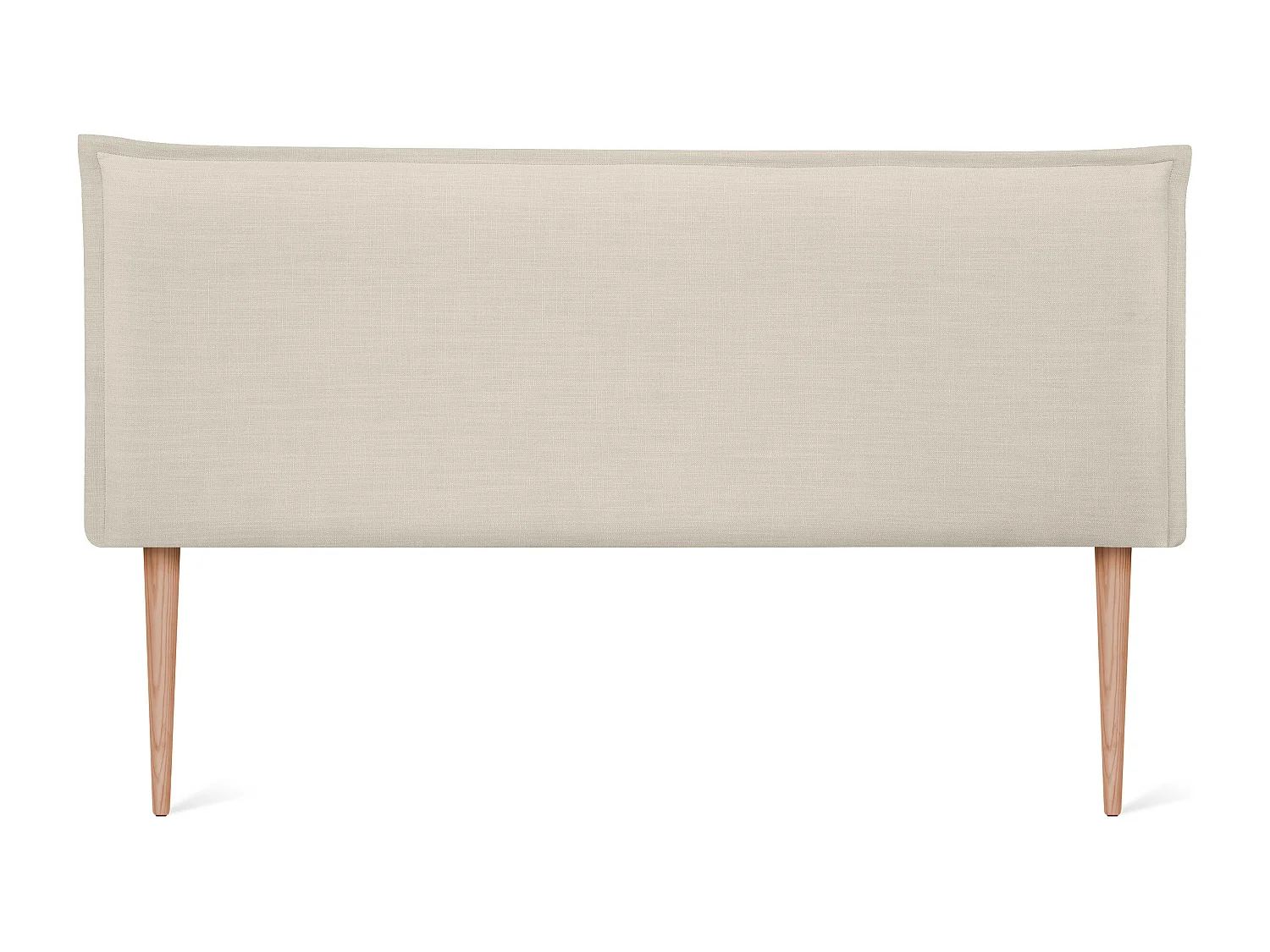 DHOME Tête de lit en lin naturel lisse avec garniture 160x105cm avec pieds Lits 150/160 - Beig