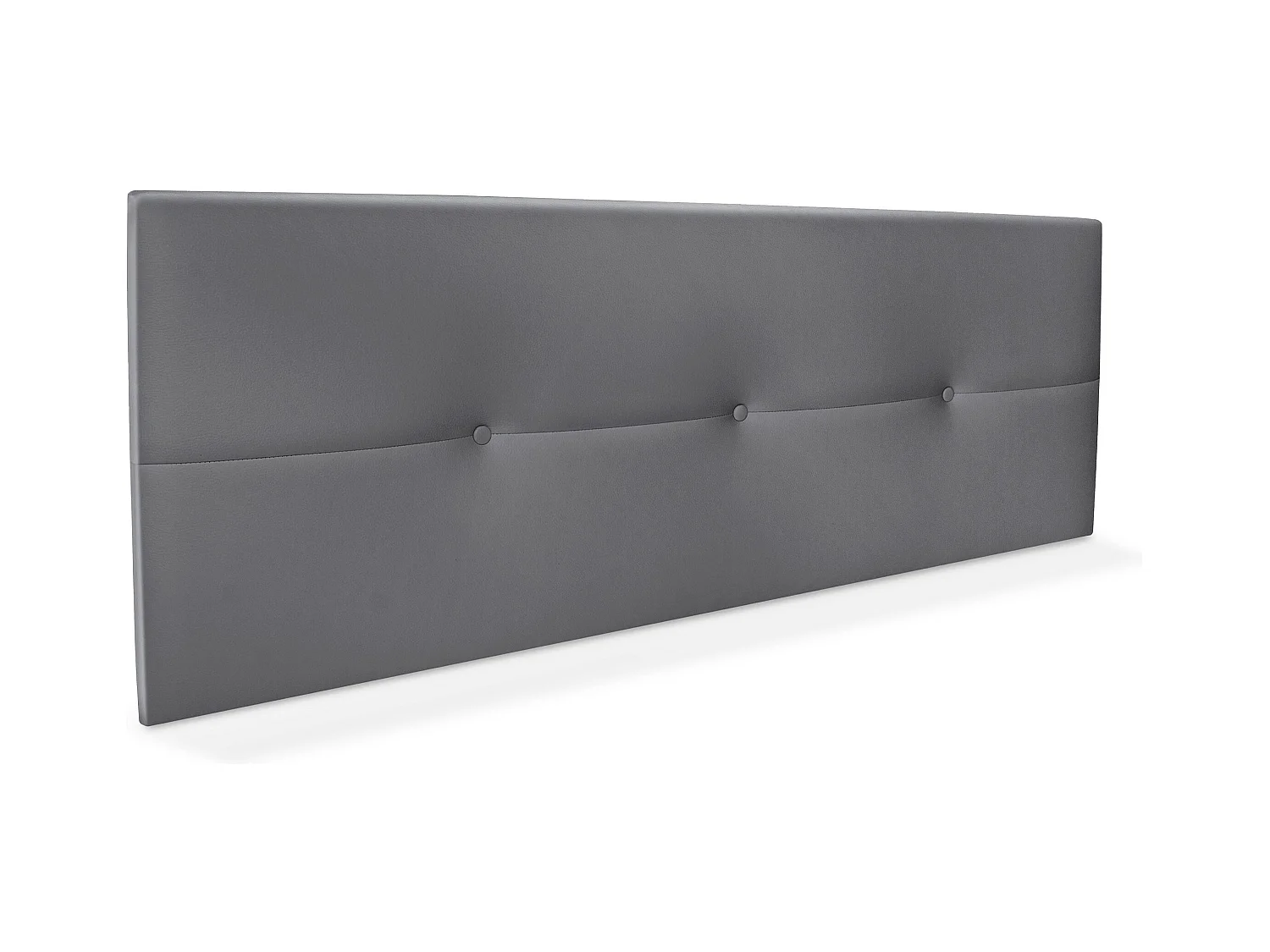 DHOME Tête de lit similicuir avec Boutons 150x50cm Lits 150 - Gris