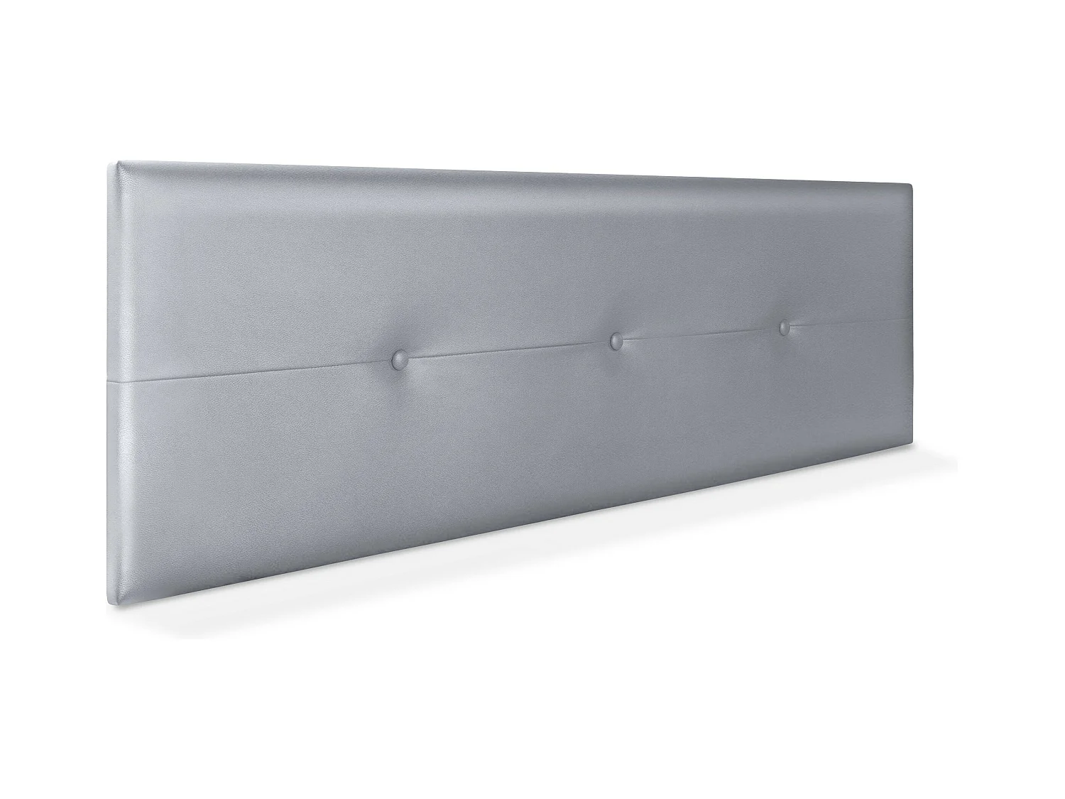 DHOME Tête de lit similicuir avec Boutons 135x50cm Lits 120/135 - Argent