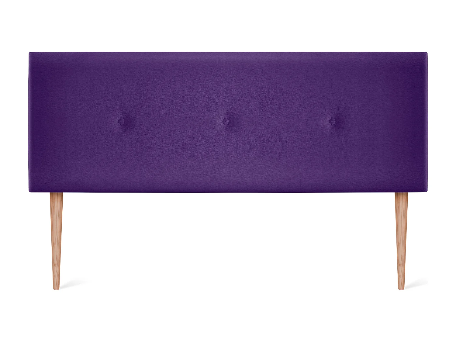 DHOME Cabeceira de  Couro sintético Liso com Botões 160x105cm com Pernas Camas 150/160 - Lilás