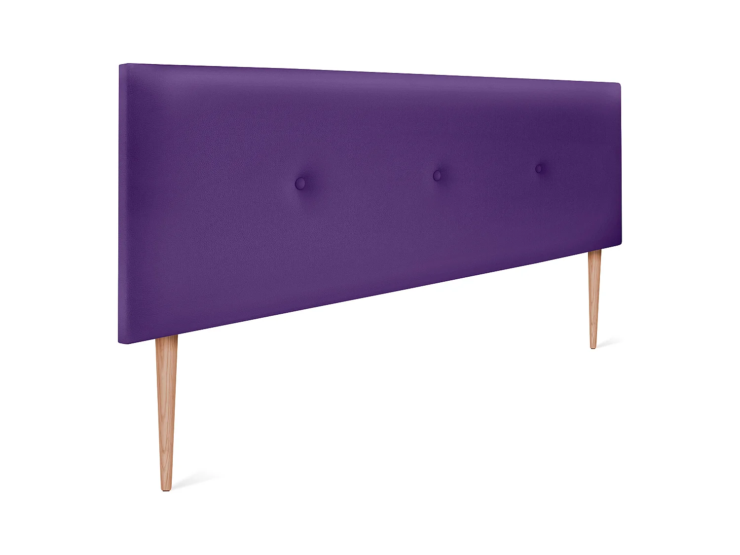 DHOME Glad kunstleer hoofdeinde met knopen 160x105cm met bedpoten 150/160 - Lila