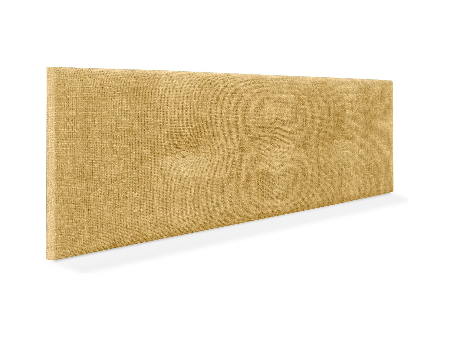 DHOME Tête de lit en laine naturelle avec Boutons 160x50cm Lits 150/160 - Moutarde