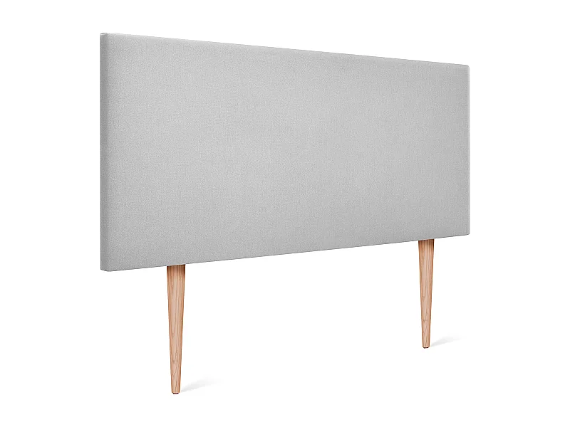 DHOME Tête de lit en tissu Aqualine lisse 95x105cm avec pieds Lits 90 - Gris perle