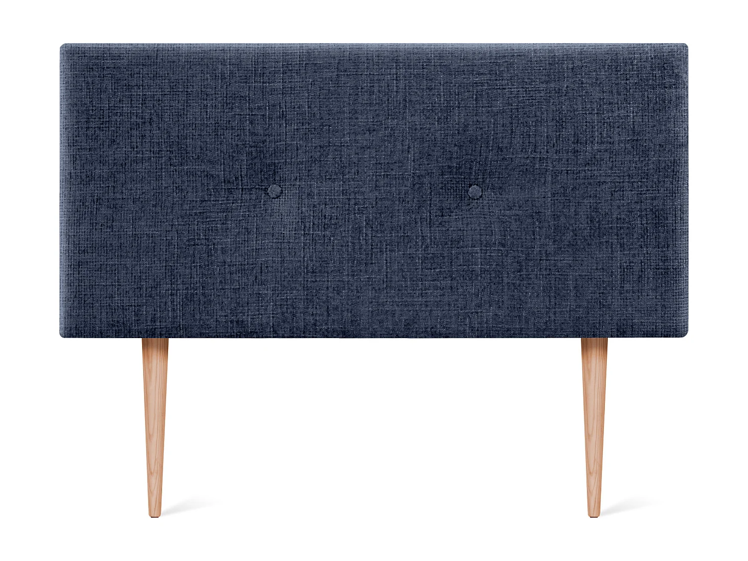 DHOME Testiera in de Lana Naturale con bottoni 90x105cm Con le gambe Letti 80/90 - Blu