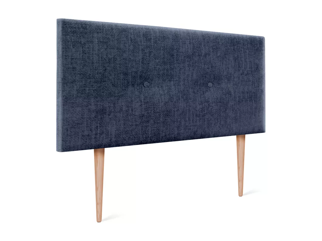 Kauf Unique DHOME Kopfteil aus Naturwolle mit Knöpfen 90x105cm Mit Beinen Betten 80/90 - Blau