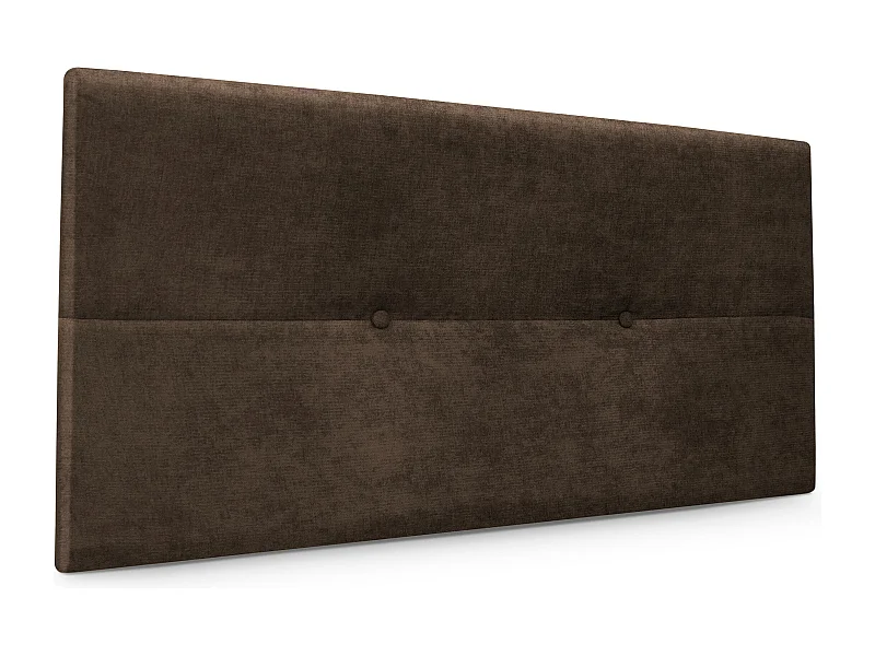 DHOME Hoofdeinde van Aqualine stof met knopen 90x50cm Bedden 80/90 - Bruin