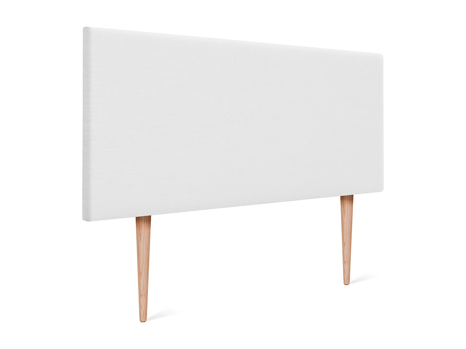 DHOME Glad natuurlijk linnen hoofdeinde 90x105cm met bedpoten 80/90 Wit