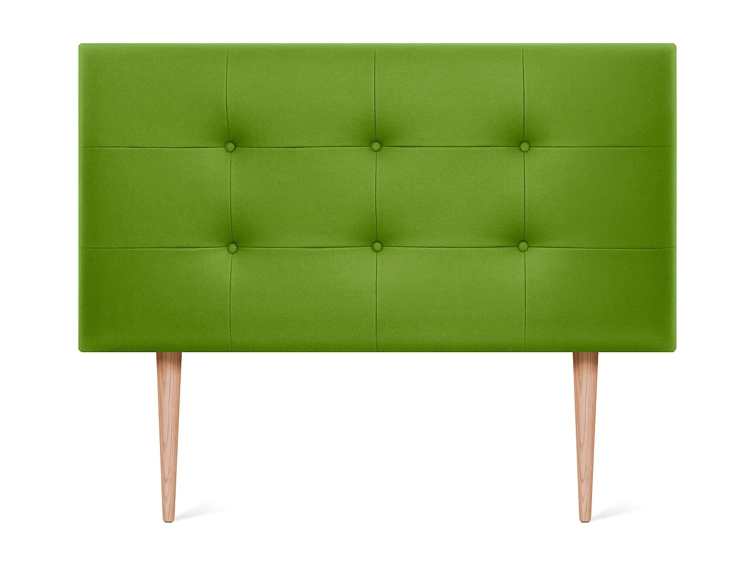 DHOME Tête de Lit en Similicuir Capitonnée 110x115cm avec Pieds Lit 105 - Vert