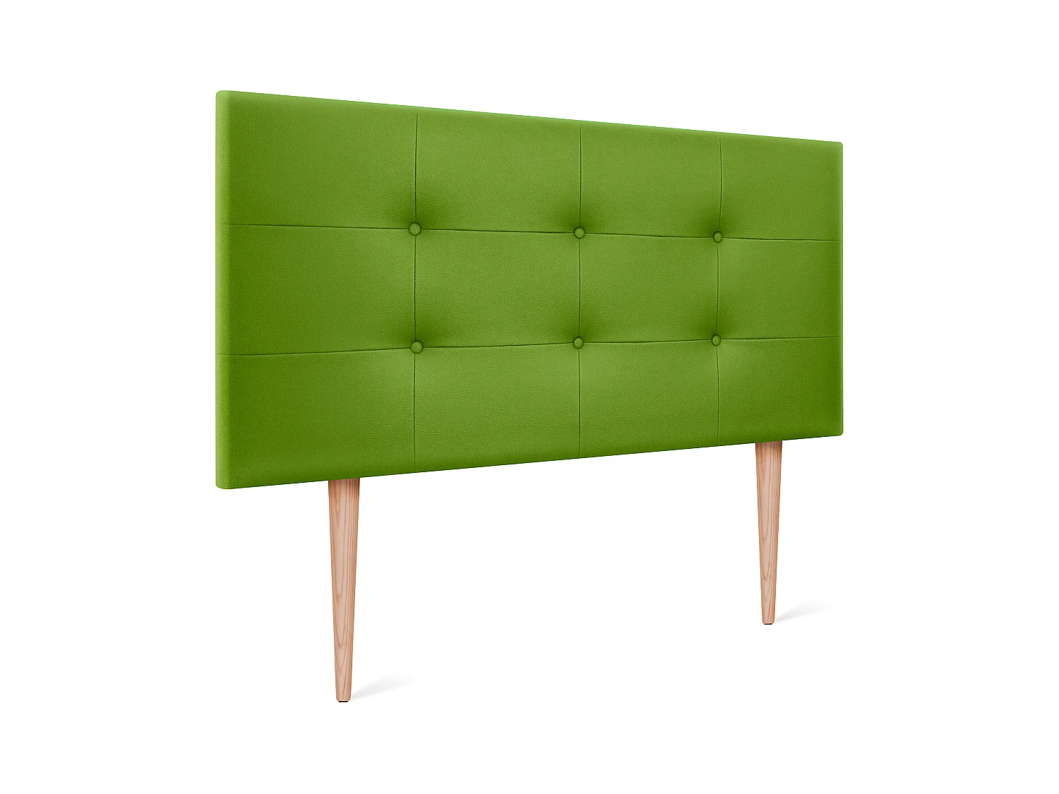 DHOME Tête de Lit en Similicuir Capitonnée 110x115cm avec Pieds Lit 105 - Vert