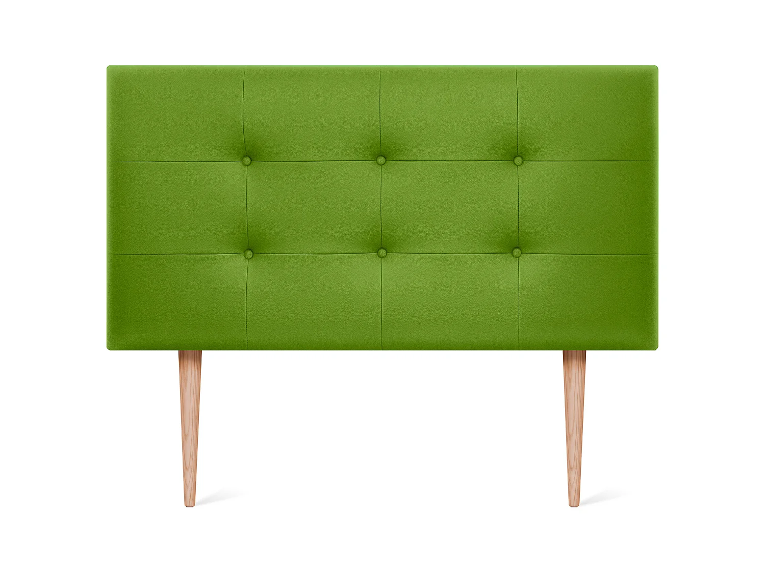 DHOME Tête de Lit en Similicuir Capitonnée 110x115cm avec Pieds Lit 105 - Vert