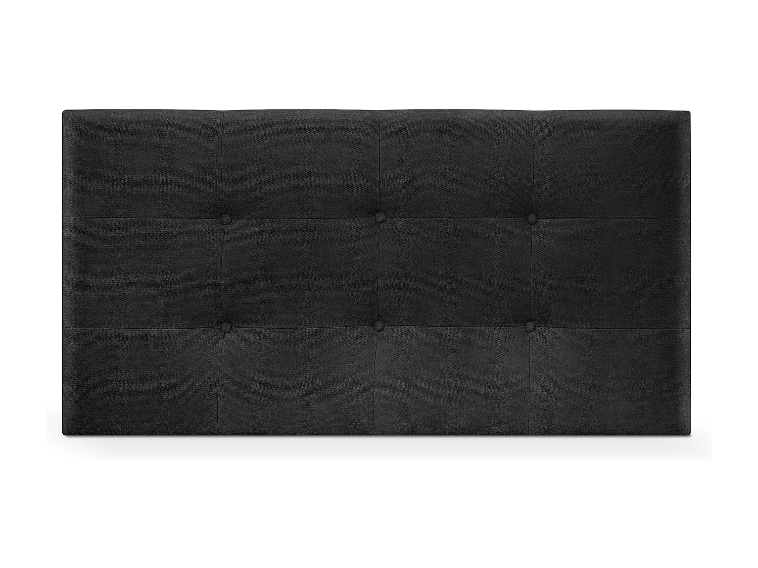 DHOME Tête de lit en tissu Aqualine Capitoné 90x60cm Lits 80/90 - Noir