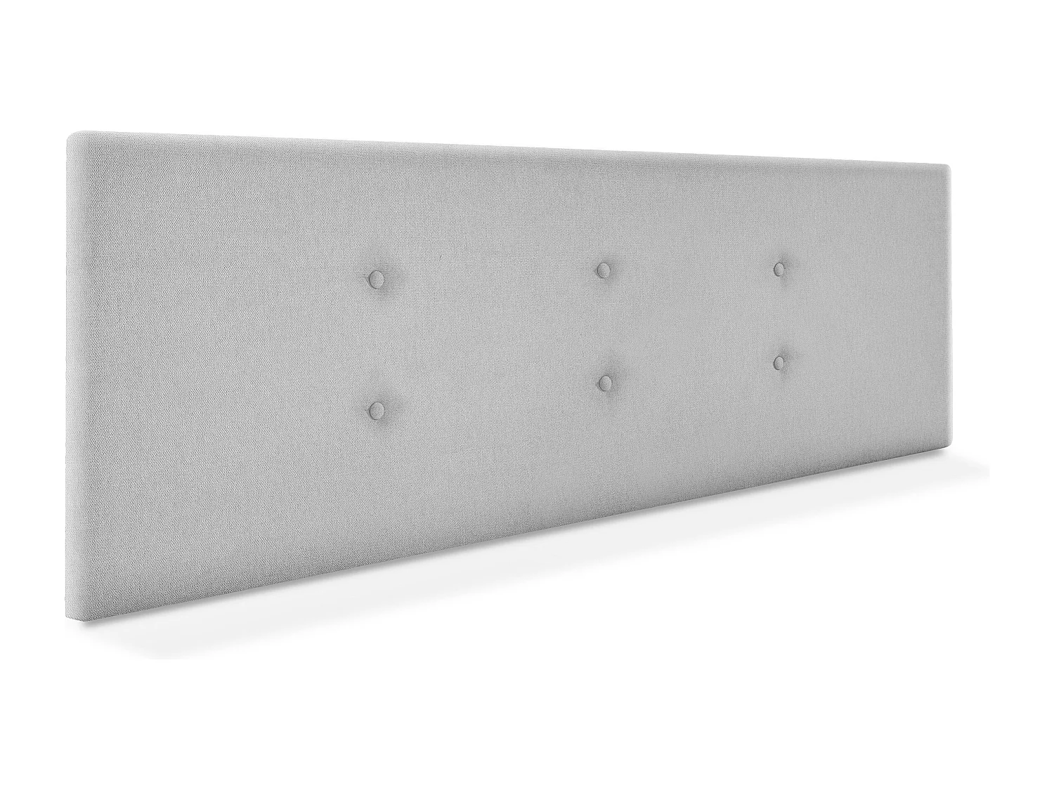 DHOME Tête de lit en Tissu Aqualine avec 2 Rangées de Boutons 145x50cm Lits 135/140 - Gris Perle