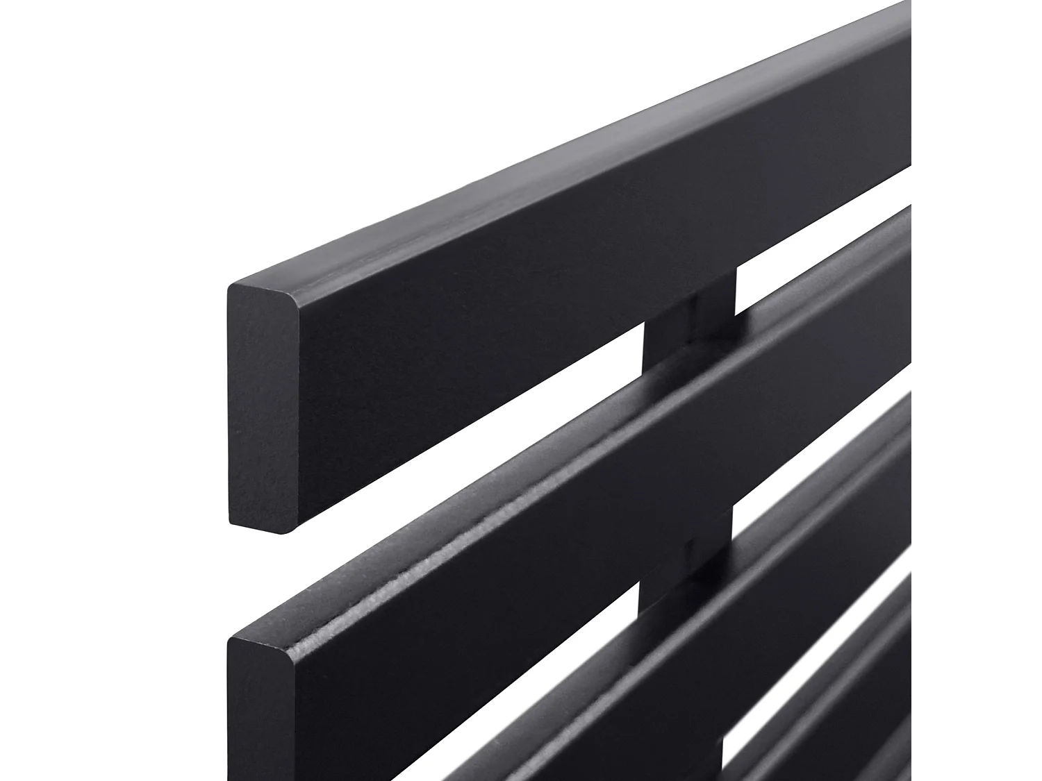 DHOME Cabeceira de Madeira Reciclada MDF Estilo Japonês 135x46cm Camas 120/135 - Preto sólido