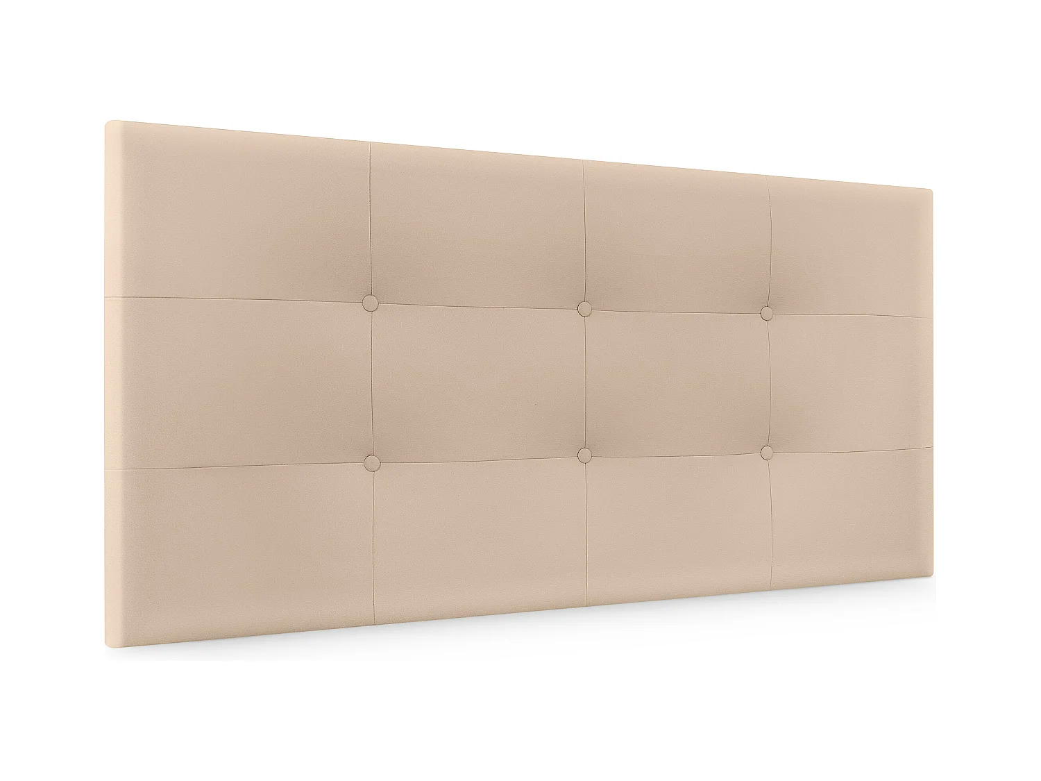 DHOME Tête de Lit en Similicuir Capitonnée 110x60cm Lit 105 - Beige