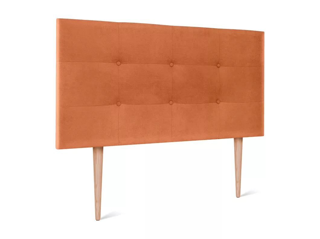 Kauf Unique DHOME Aqualine getuftetes Stoffkopfteil 95 x 115 cm mit Bettbeinen 90 – Orange