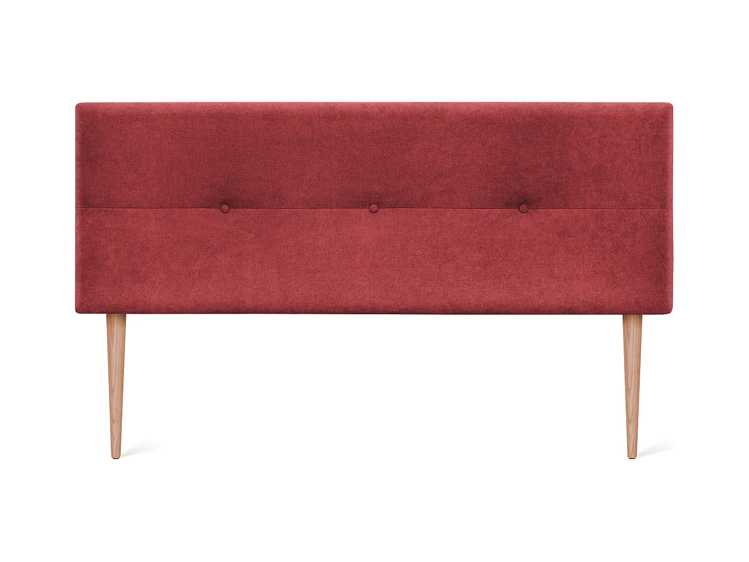 DHOME Tête de lit en tissu Aqualine avec Boutons 135x105cm avec pieds Lits 120/135 - Rouge