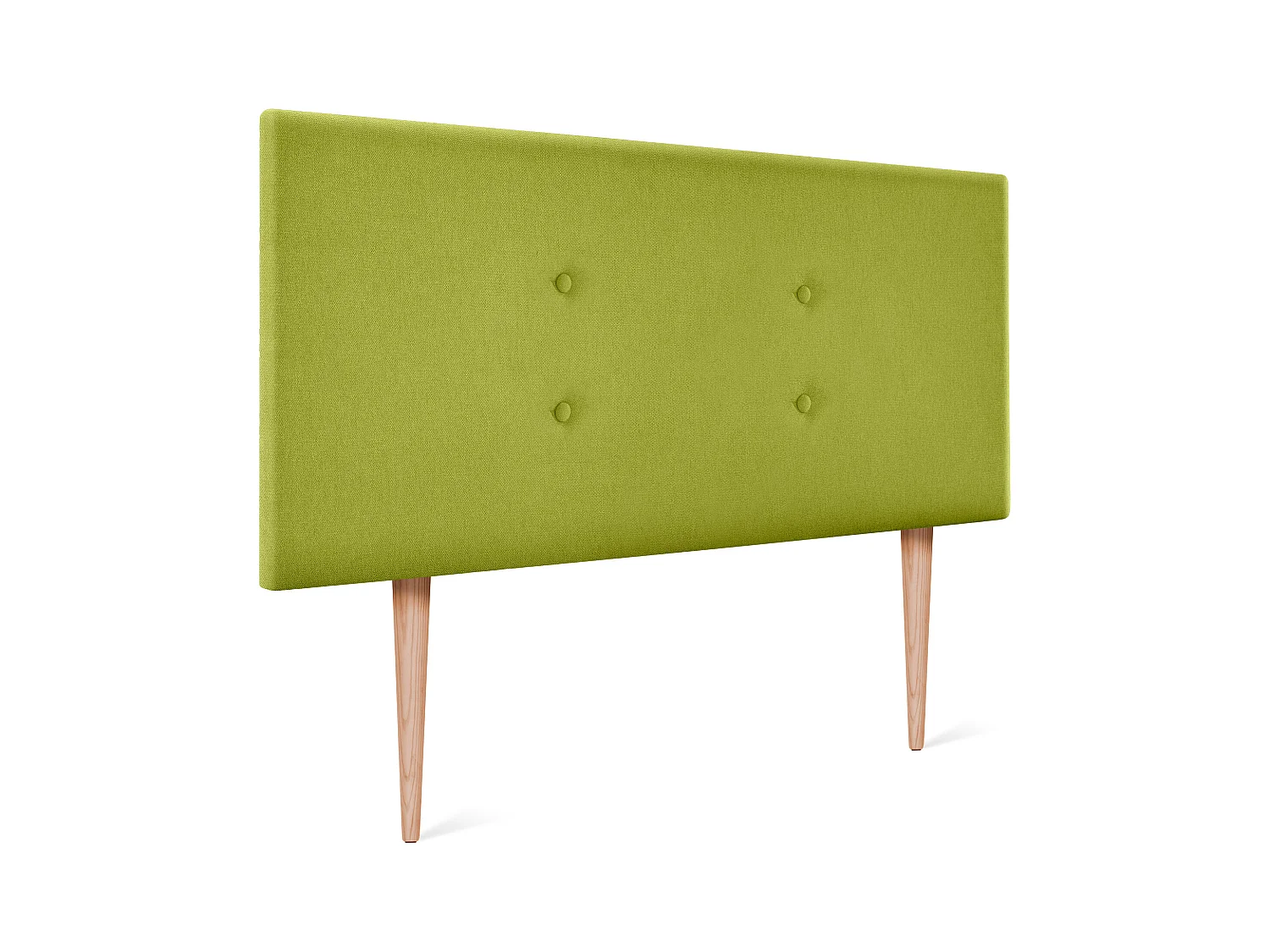 DHOME Tête de lit en tissu Aqualine avec 2 rangées de boutons 110x105cm avec pieds Lits 105 - Pistache