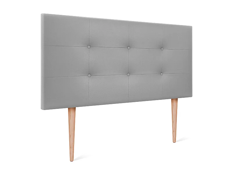 DHOME Tête de Lit en Similicuir Capitonnée 105x115cm avec Pieds Lit 105 - Rouge