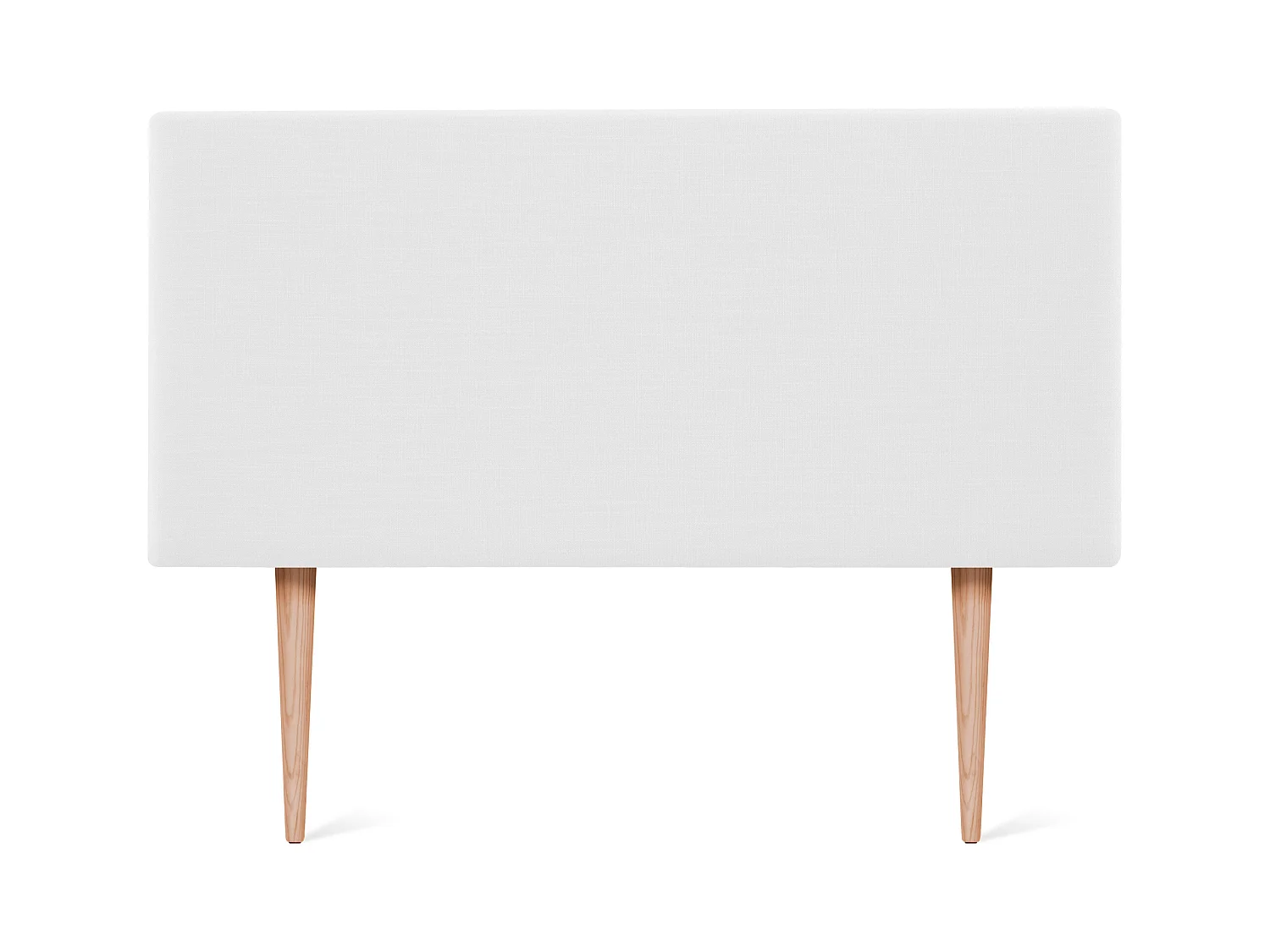DHOME Tête de lit en lin naturel lisse 95x105cm avec pieds Lits 90 - Blanc