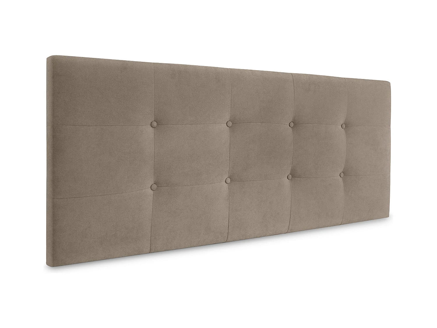 DHOME Tête de lit en tissu Aqualine Capitoné 135x60cm Lits 120/135 - Terre