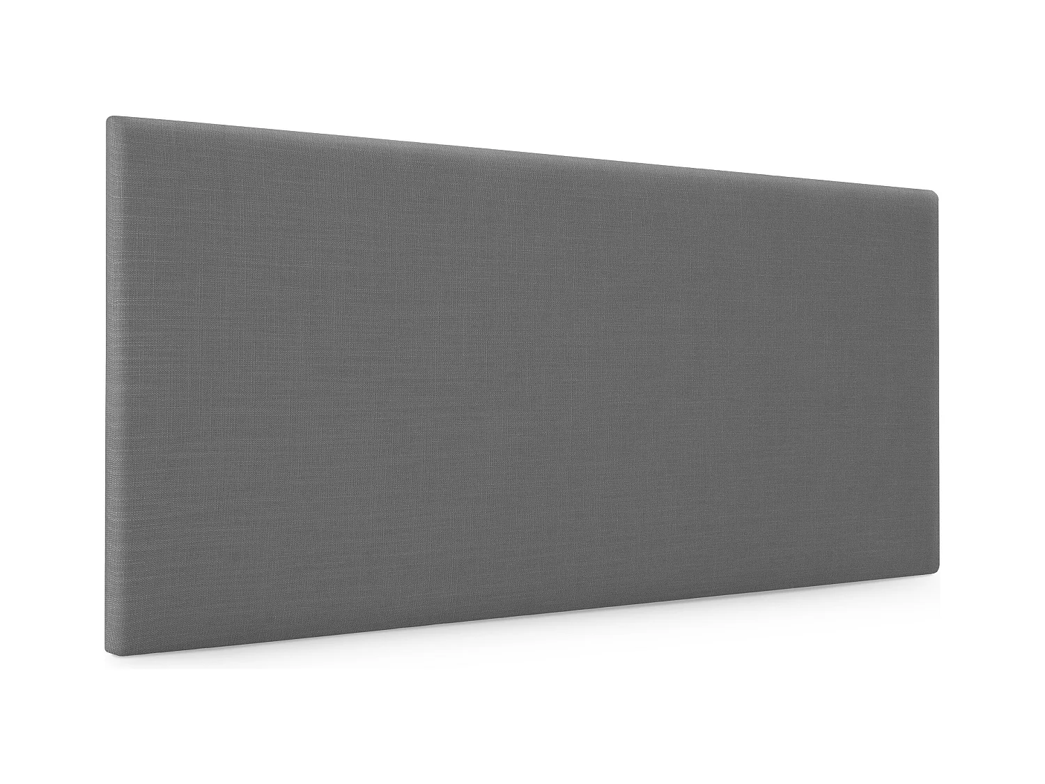 DHOME Tête de lit en lin naturel lisse 90x50cm Lits 80/90 - Gris foncé