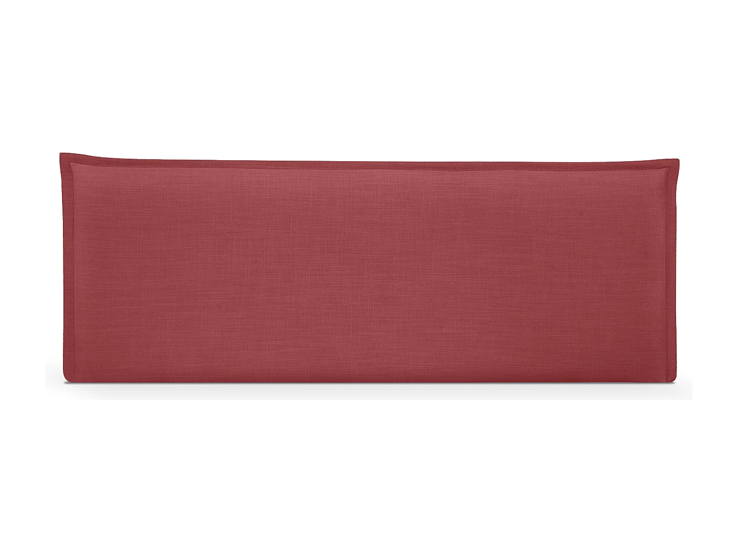 DHOME Testiera in de Lino Naturale Semplice con rifinitura 145x50cm Letti 135/140 - Rosso