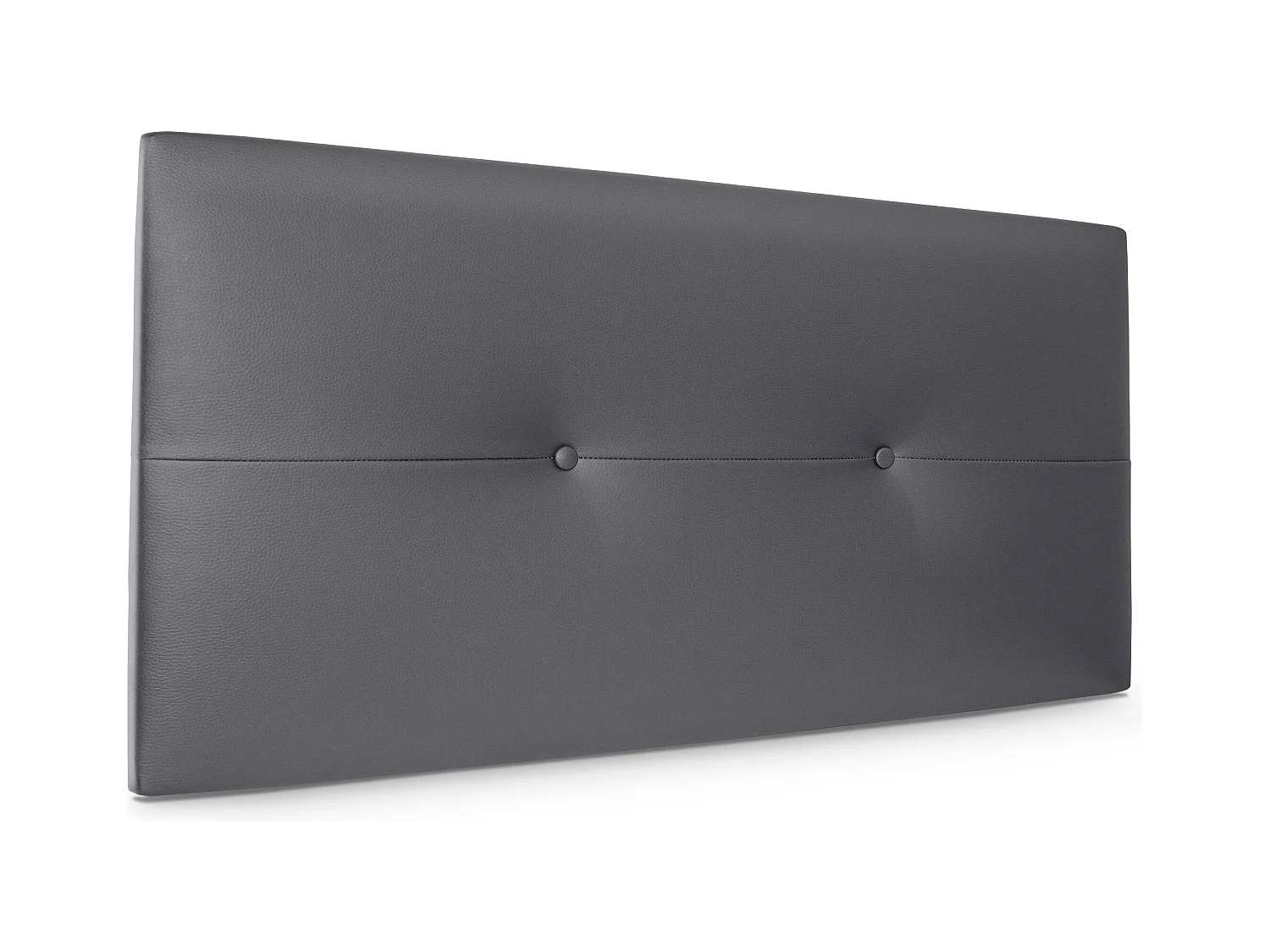 DHOME Kopfteil aus Kunstleder mit Knöpfen 90x50cm Betten 80/90 - Grau