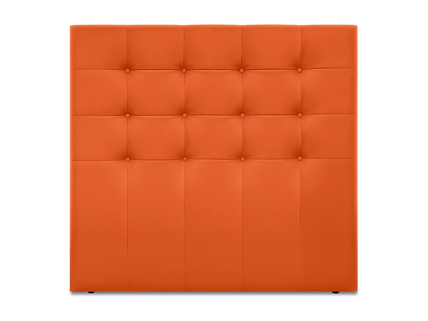 DHOME Cabeceira de  Couro sintético Capitoné Até o chão 145x120cm Camas 135/140 - Laranja